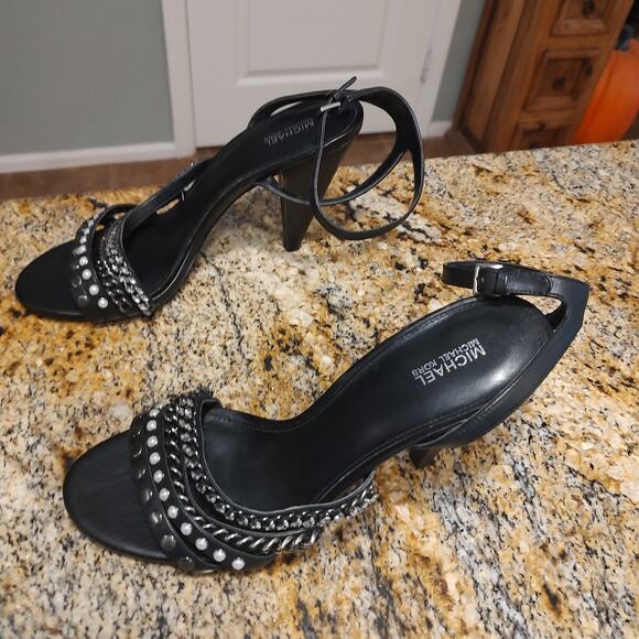 Michael Kors Black Heeled Sandals Size 10M - Picture 4 of 10